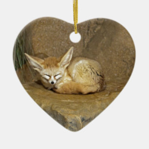 fennec fox ceramic tree decoration
