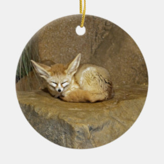fennec fox ceramic tree decoration