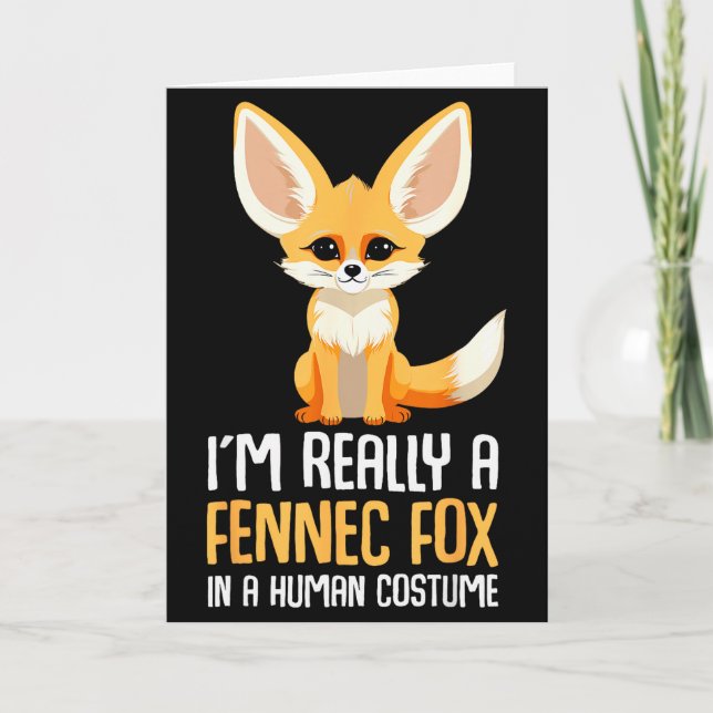 Fennec Fox Costume Girls Fox  Card (Front)