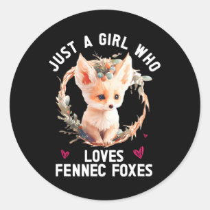 Fennec Fox Cute Fennic Foxes Fenec Animal Fox Classic Round Sticker