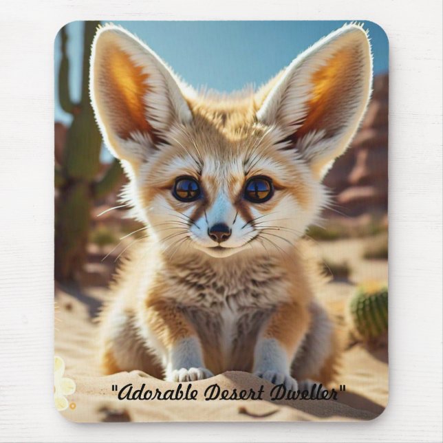 "Fennec Fox Delight" Mouse Mat (Front)