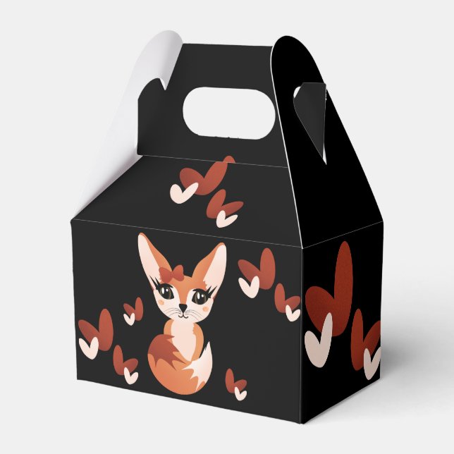 Fennec Fox Gift Boxes for Party Favours & Grab Bag (Front Side)
