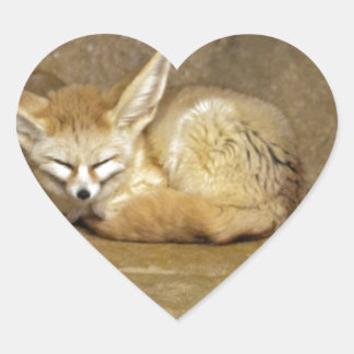 fennec fox heart sticker