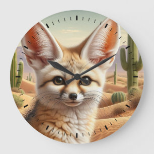 Fennec Fox Large Clock