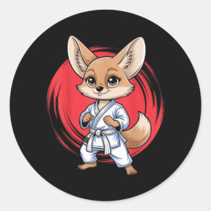 Fennec Fox Martial Arts Karate Jiu-Jitsu Judo Classic Round Sticker