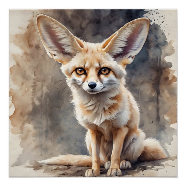 Fennec Fox no 1 Glossy Poster (Front)