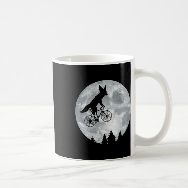 Fennec Fox Riding Moon Bike Halloween Lunar Cyclin Coffee Mug (Right)
