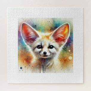 Fennec Fox Serenity 220824AREF126 - Watercolor Jigsaw Puzzle
