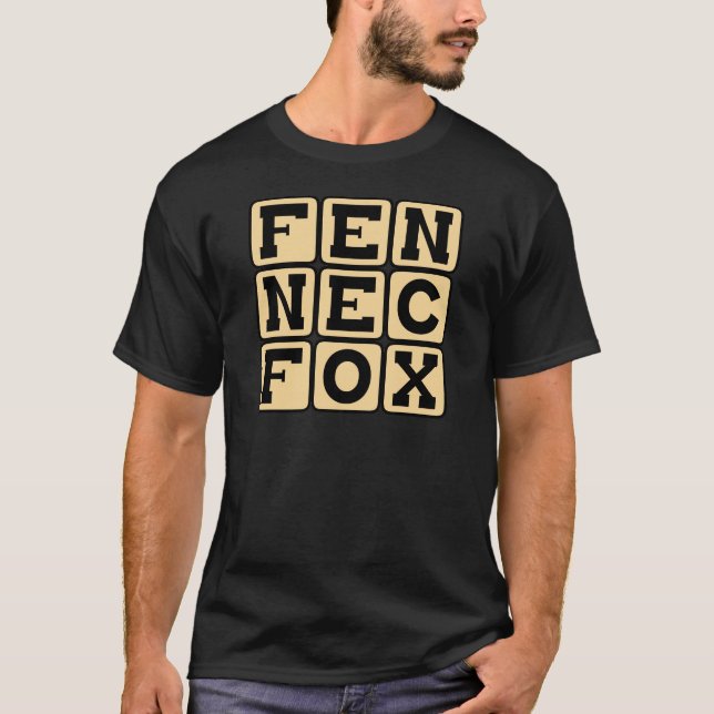 Fennec Fox, Small Nocturnal Fox T-Shirt (Front)