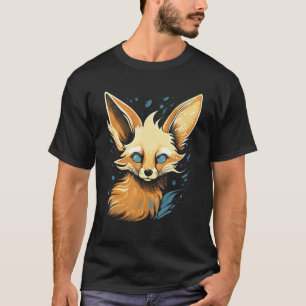 Fennec Fox Water Paint Style Cute Fennic Fox T-Shirt