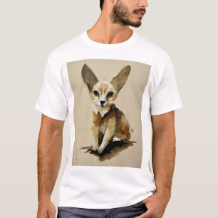 Fennec Fox Watercolor Painting T-Shirt