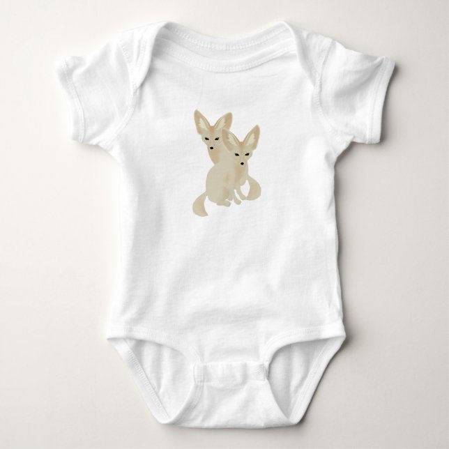 Fennec Foxes Baby Bodysuit (Front)