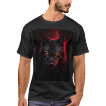 Fenrir - Black Wolf with Red Eyes