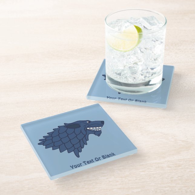 Fenrir/Fenriswolf Glass Coaster (Angled)