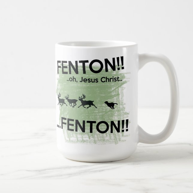 Fenton - Jesus Christ!! Fenton dog mug (Right)