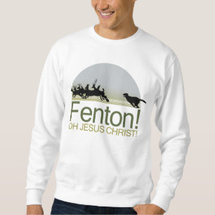 Fenton! the dog chasing deer in Richmond Park Sweatshirt