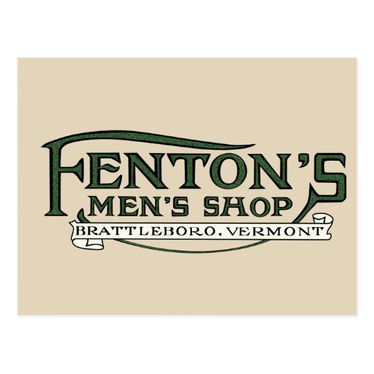 Fenton's Men's Shop Brattleboro Postcard