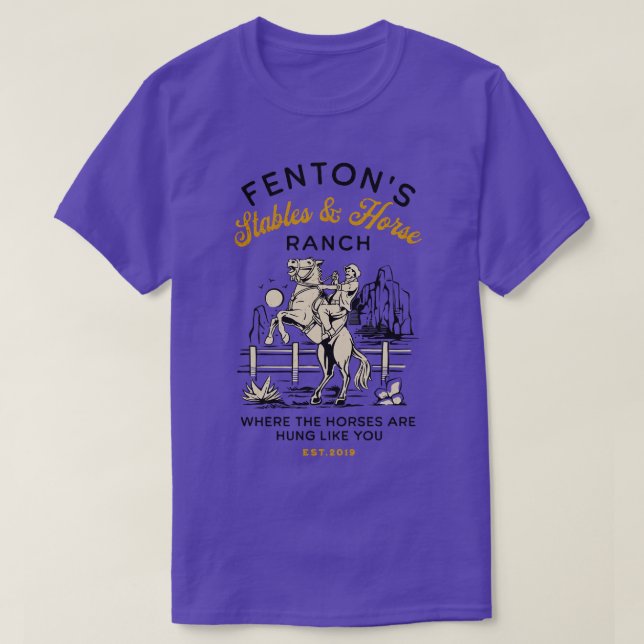 Fentons Stables Horse Ranch Est 2019 T-Shirt (Design Front)