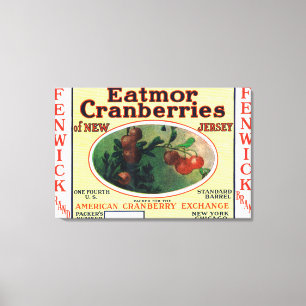 Fenwick Eatmor Cranberries Brand Label Canvas Print