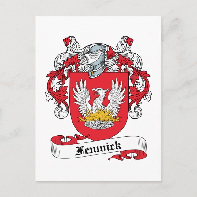Fenwick Family Crest Postcard (Front)