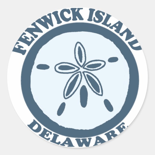Fenwick Island. Classic Round Sticker (Front)