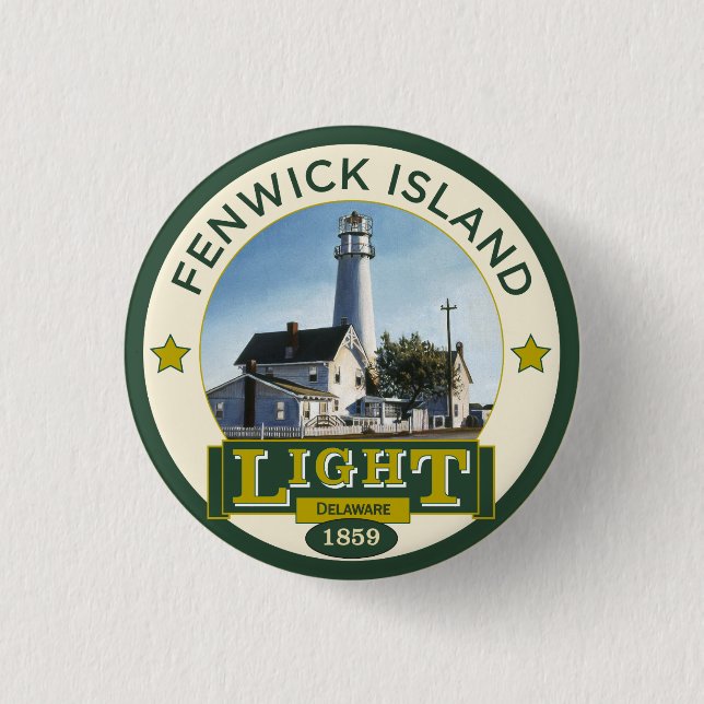 Fenwick Island Lighthouse 3 Cm Round Badge (Front)
