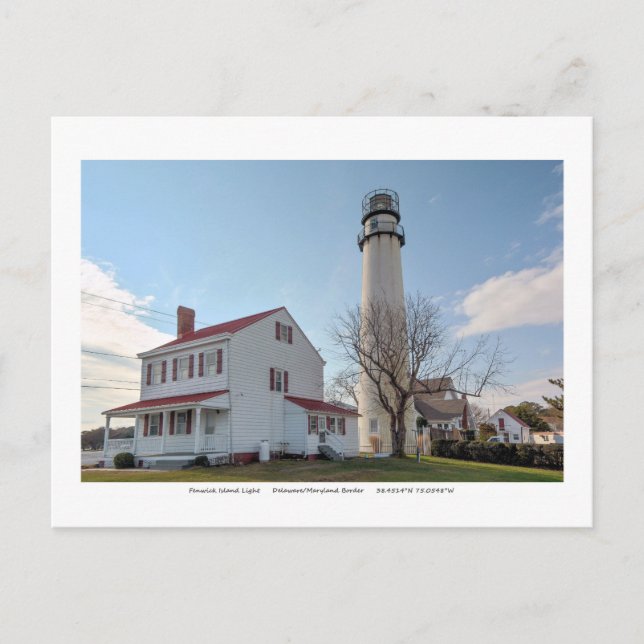 Fenwick Island Lighthouse. Postcard (Front)