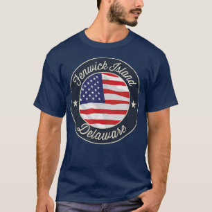 Fenwick Island - Patriotic Delaware Souvenir T-Shi T-Shirt
