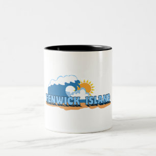 Fenwick Island. Two-Tone Coffee Mug