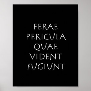 Ferae pericula quae vident fugiunt poster