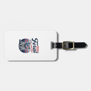 Feral 250 and Free Racoon Patriotic Vector Design Luggage Tag