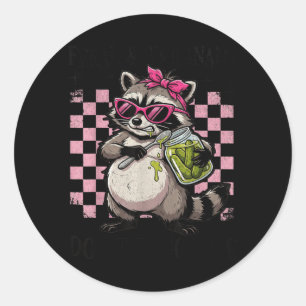 Feral and Pregnant Dont Touch Funny Pregnancy Classic Round Sticker
