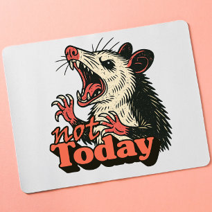 Feral Angry Possum Not Today Typography Mouse Mat