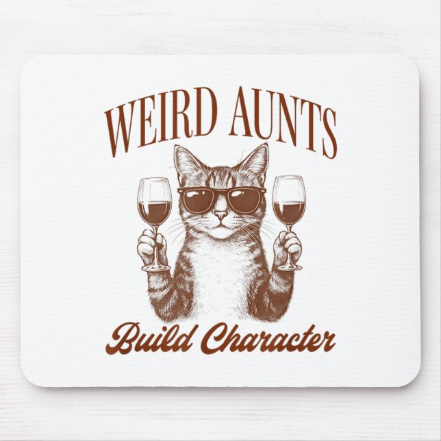 Feral Aunt Cat Lover Cat Auntie Weird Aunts Build  Mouse Mat (Front)
