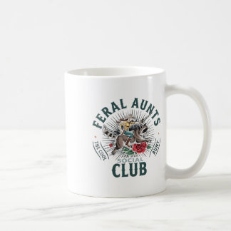 Feral Aunts Social Club The Cool Aunt Racoon Coffee Mug