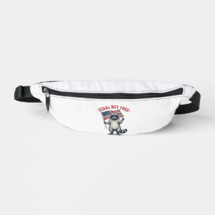 Feral But Free Patriotic Racoon Vintage Shirt Des Bum Bags