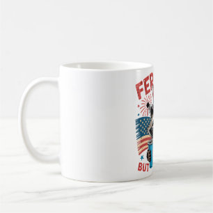 Feral But Free Racoon Design Coffee Mug