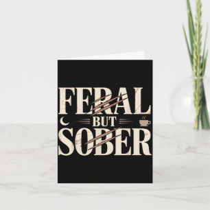 Feral but sober scratch marks raccoon possum trash card