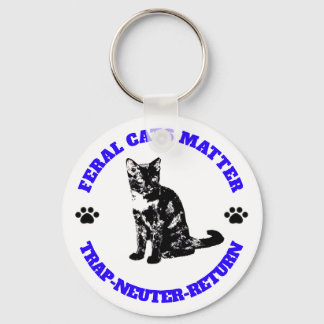 Feral Cats Matter. Trap-Neuter-Return. Key Ring