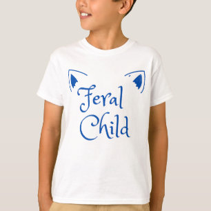 Feral Child - Crazy Wild Child in Blue T-Shirt