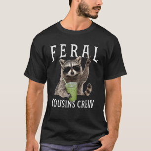 Feral Cousins Crew Racoon Family Reunion Iced Mat T-Shirt
