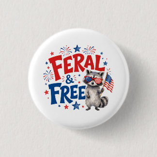 Feral & Free 3 Cm Round Badge