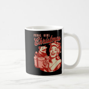 Feral Girl Christmas Funny Ossum Ssum Merry Xmas W Coffee Mug