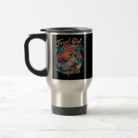 Feral Girl Summer Beach Funny Racoon