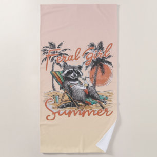 Feral Girl Summer Beach Towel