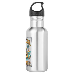 Feral Girl Summer Cat Float Vintage Shirt Design_1 532 Ml Water Bottle