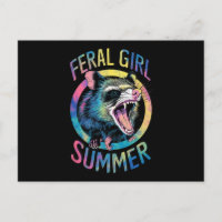 Feral Girl Summer Opossum Tie Dye Racoon