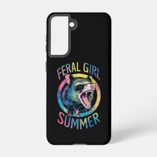 Feral Girl Summer Opossum Tie Dye Racoon Samsung Galaxy Case