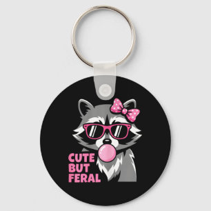 Feral Girl Summer Trash Panda Beach Cute But Feral Key Ring