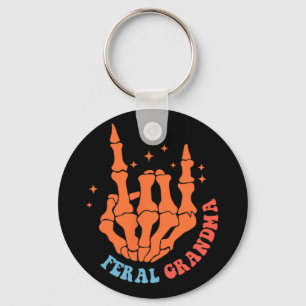 Feral Grandma Funny Grandma Mothers Day Key Ring